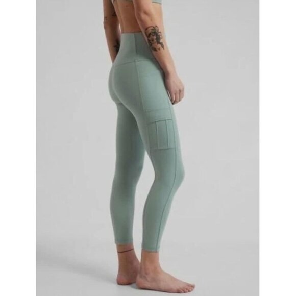 Athleta Pants - ATHLETA salutation stash cargo legging minimalist gray size XL